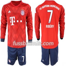 Fußballtrikots FC Bayern München Ribery 7 Kinder Heim Trikotsatz 2018-2019 Langarm